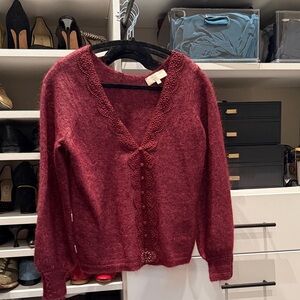 Sezane Burgundy Elegant Burgundy Sweater size small